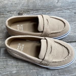 Janie and Jack 10 Boys Toddler Loafers Shoes Suede Tan NEW
